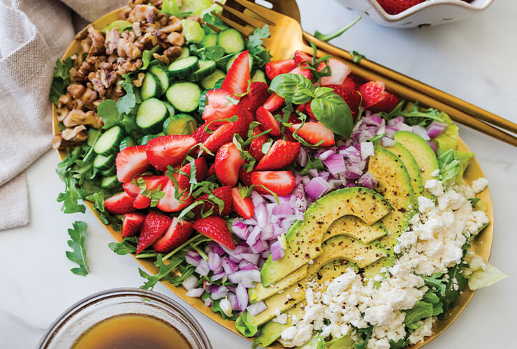 Summer Strawberry Salad with Basil