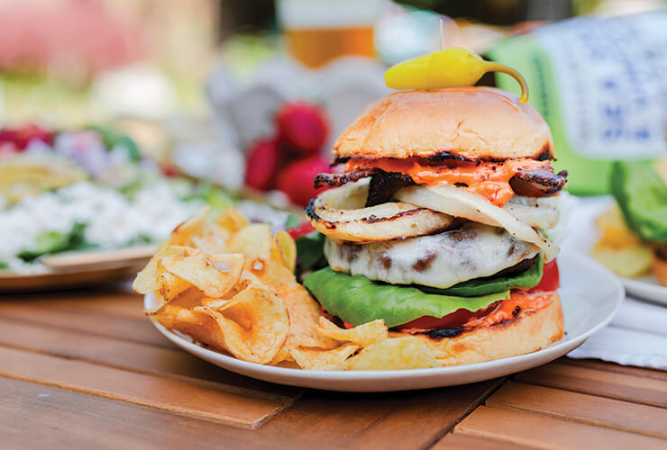 Bacon burger with Calabrian Chili Mayo
