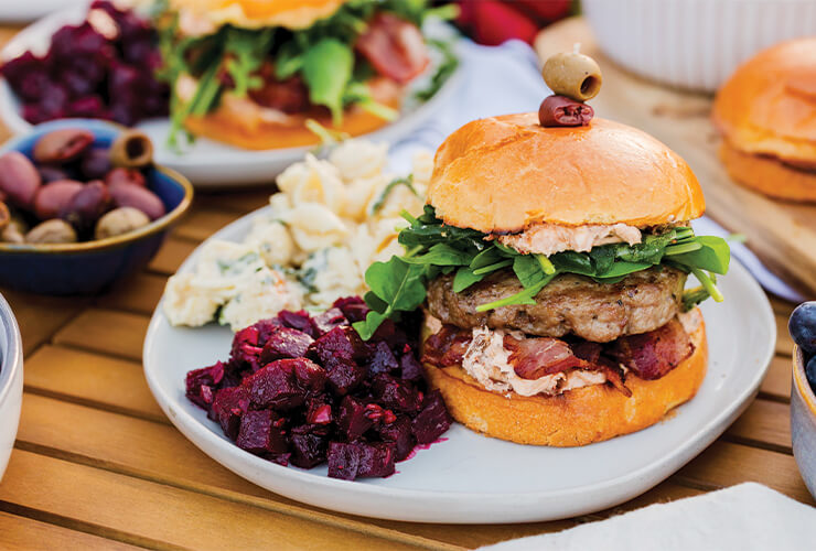 Goat Cheese & Sun-Dried Tomato Burgers